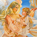 Картина на заказ мать и ребенок акрилом