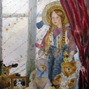 Кукла на окне - картина